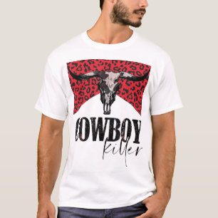 Western Cowgirl Leopard Punchy Cowboy  T-Shirt