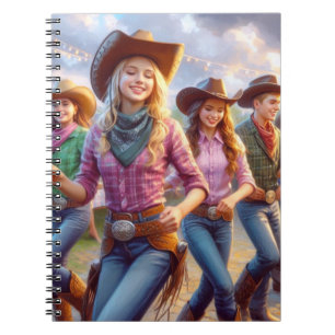 Western Cowgirl Line Dancing  Notebook