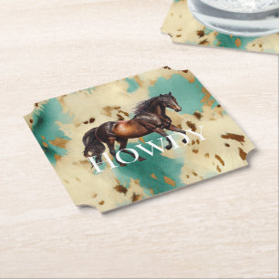 Western Cowgirl Paper Coaster