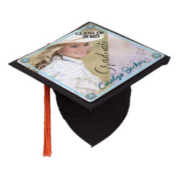 Western Cowgirl Photo Graduation Tassel Topper