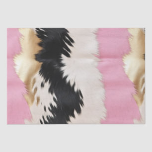 Western Cowgirl Pink Black White Gold Abstract Tissue Paper