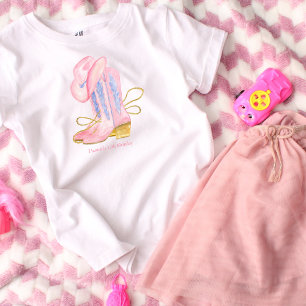 Western Cowgirl Pink Personalized T-Shirt