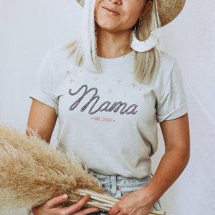 Western Cowgirl Rodeo Personalised Mama T-Shirt