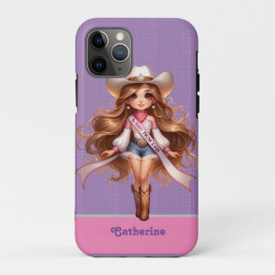 Western Cowgirl Rodeo Princess 1 Personalised iPhone 11 Pro Case