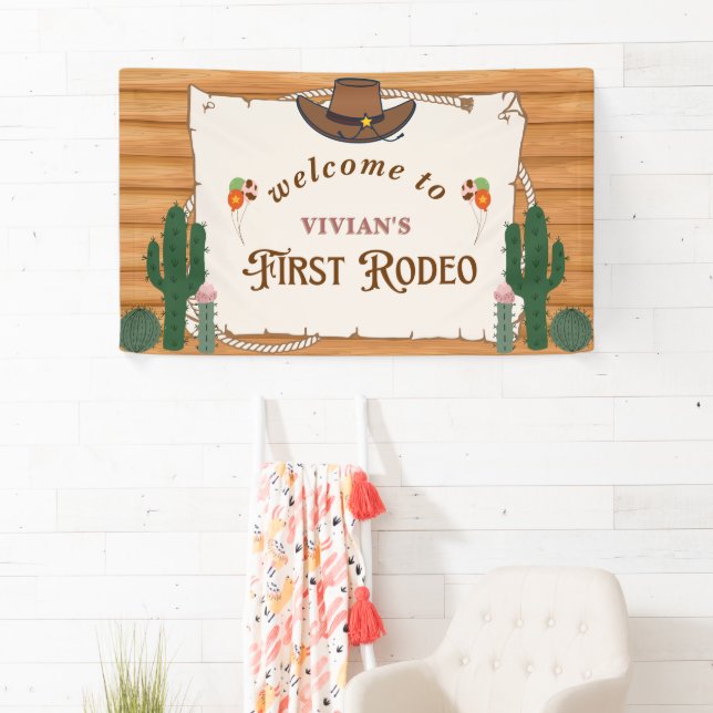 Western Cowgirl Saddle Up Rodeo Welcome Banner (Insitu)