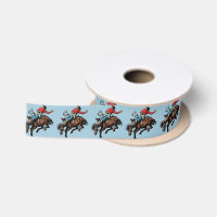Western Craft Or Gift Wrap Ribbon Bareback Rider