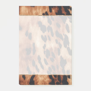 Western Cream Brown Cowhide  Post-it Notes