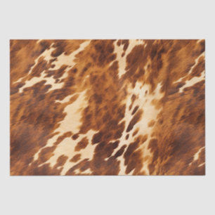 Western Cream Brown Cowhide Tissue Paper