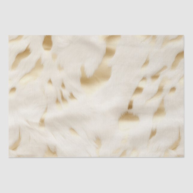 Western Cream White Gold Cowhide Tissue Paper (Front)