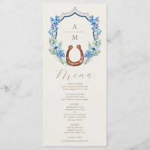 Western Crest Country Bohemian Floral Wedding Menu
