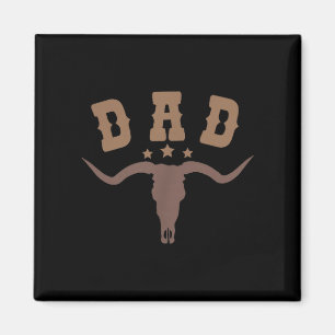 Western Dad First Second Birthday Cowboy Family Ma Magnet