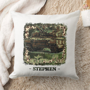 Western Dad Military Tank Camouflage Cushion