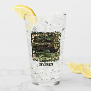 Western Dad Military Tank Camouflage Glass