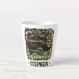 Western Dad Military Tank Camouflage Latte Mug