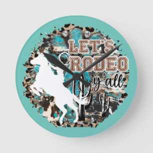 Western Decor Round Clock