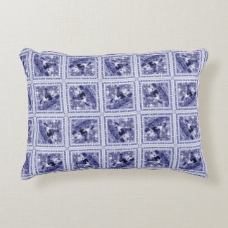 Western Denim Blue Delft Tile  Decorative Cushion