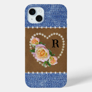 Western Denim, Leather, Pearls & Roses iPhone 15 Mini Case