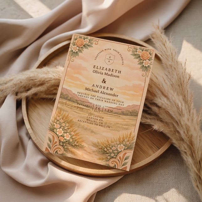 Western Desert Canyon Wedding Invitation (Creator Uploaded)