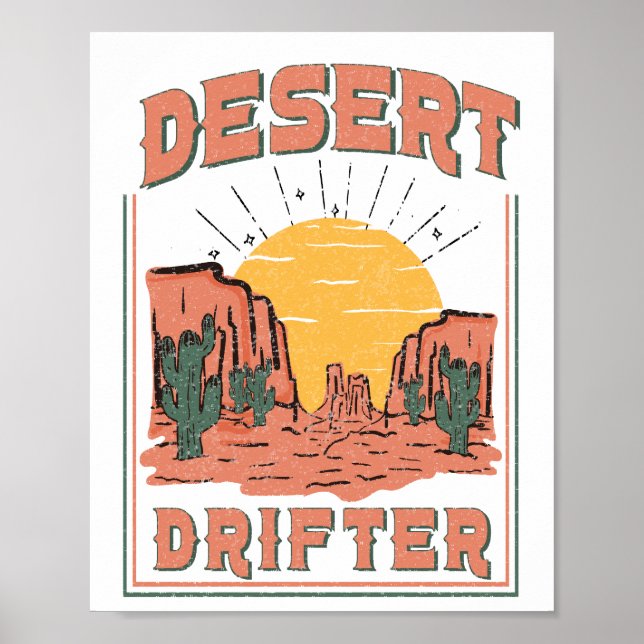 Western Desert Drifter  Poster (Front)