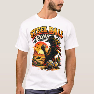 Western Desert Rider Retro Silhouette T-Shirt