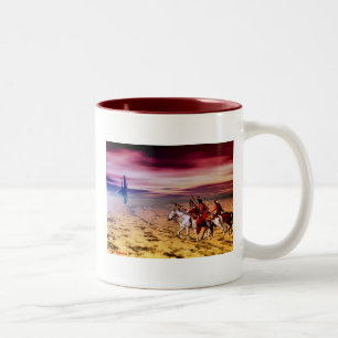 western desert Two-Tone coffee mug