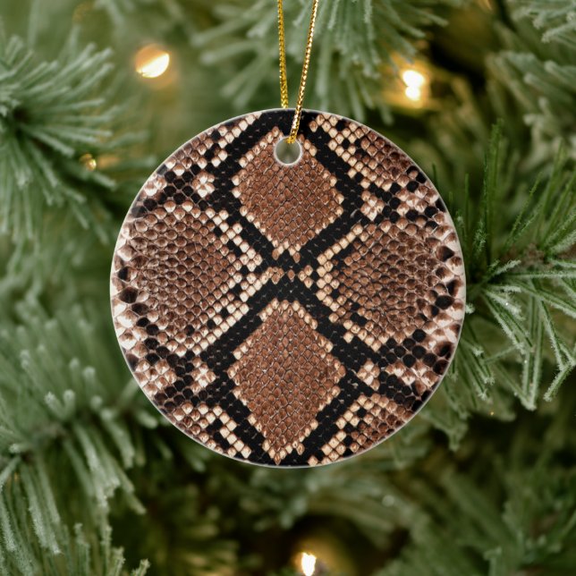 Western Diamondback Rattlesnake Skin Ceramic Tree Decoration (Tree)