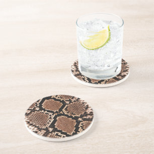 Western Diamondback Rattlesnake Skin Coaster