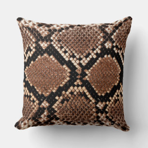 Western Diamondback Rattlesnake Skin Cushion