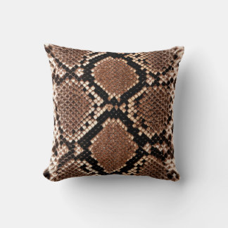 Western Diamondback Rattlesnake Skin Cushion