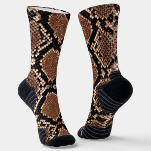 Western Diamondback Rattlesnake Skin Socks
