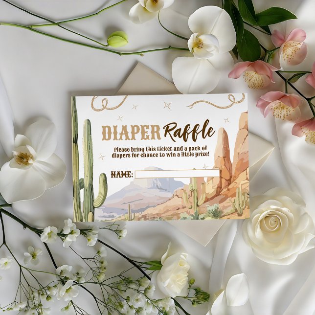 Western Diaper Raffle Ticket Enclosure Card (Creator Uploaded)
