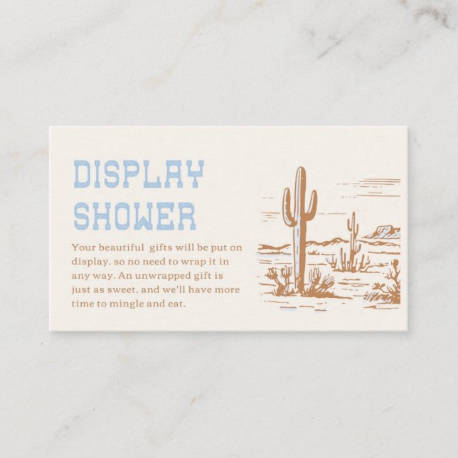 Western Display Shower Card (Front)