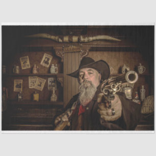 Western DOWN the BARREL Decoupage Tissue Paper