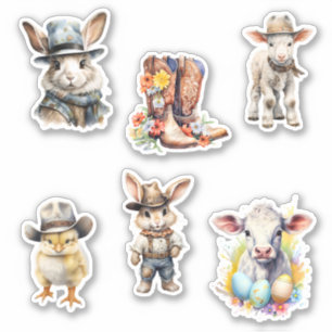 Western Easter Cowboy Rustic Bunny