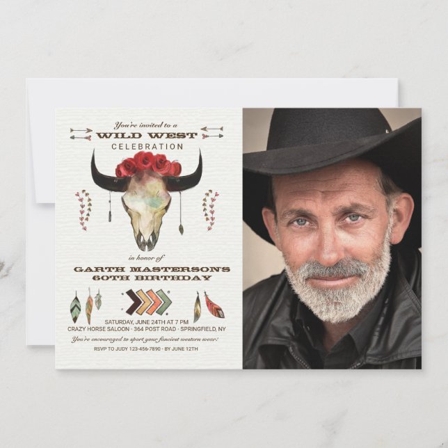 Western Elements Photo Invitation (Front)