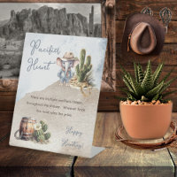 Western Elephant Cowboy Baby Shower Pacifier Hunt