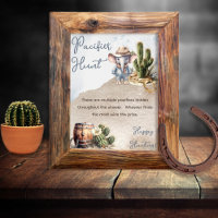 Western Elephant Cowboy Baby Shower Pacifier Hunt