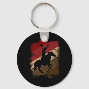 Western Equestrian Farmer Horseback Riding Gift Ho Key Ring