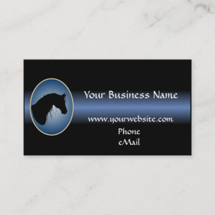 Western Equestrian Silhouette Business Cards