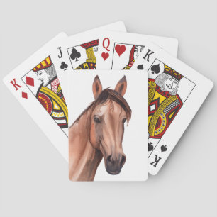 Western Equestrian Watercolor Horse Playing Cards