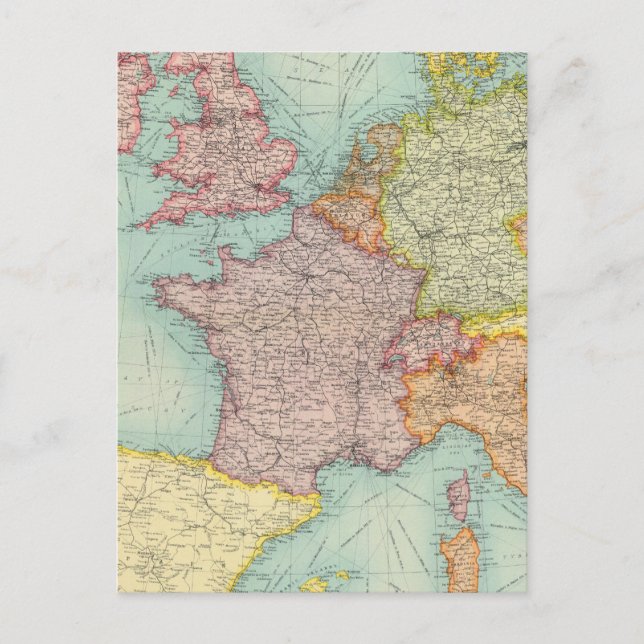 Western Europe communications Postcard (Front)