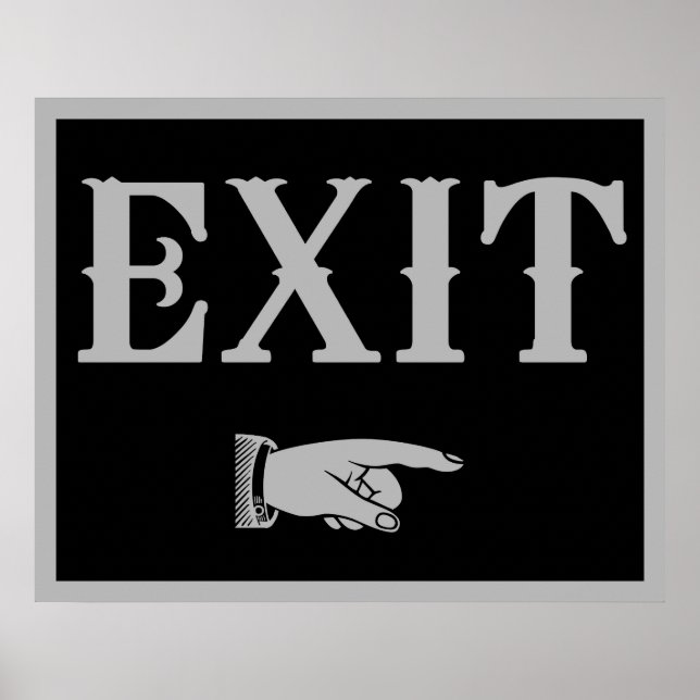 Western EXIT Sign (Front)