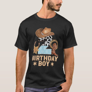 Western Family Birthday Boy 2 Cowboy 2nd Birthday  T-Shirt