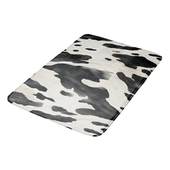 Western Farm Animal Cow Country Bath Mat (Angled)