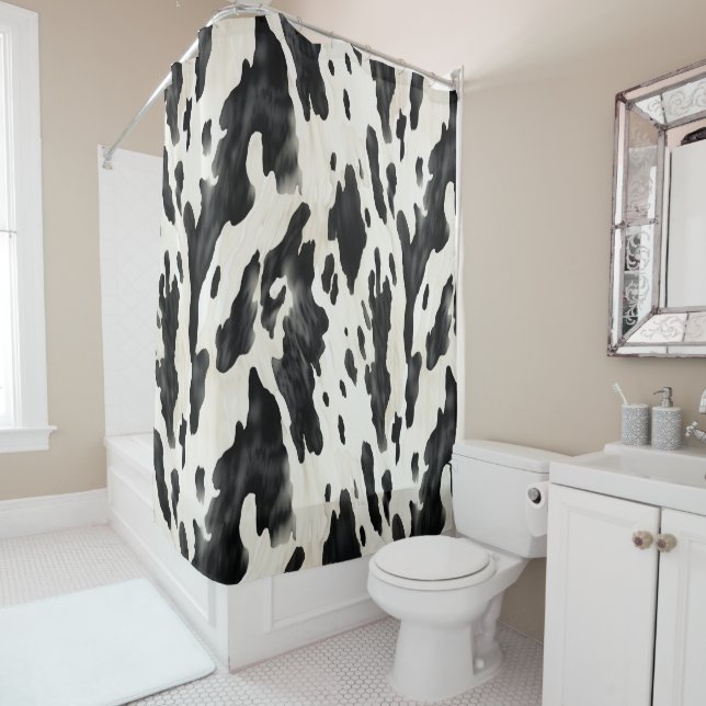 Western Farm Animal Cow Country Shower Curtain (In Situ)