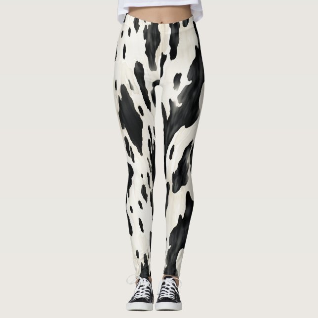 Western Farm Animal Cow Leggings (Front)