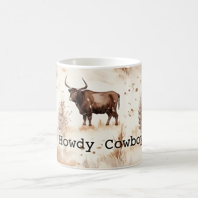 Western Farm Animal Highland Cow Coffee Mug (Center)