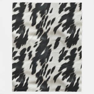 Western Farm Cowhide Fleece Blanket