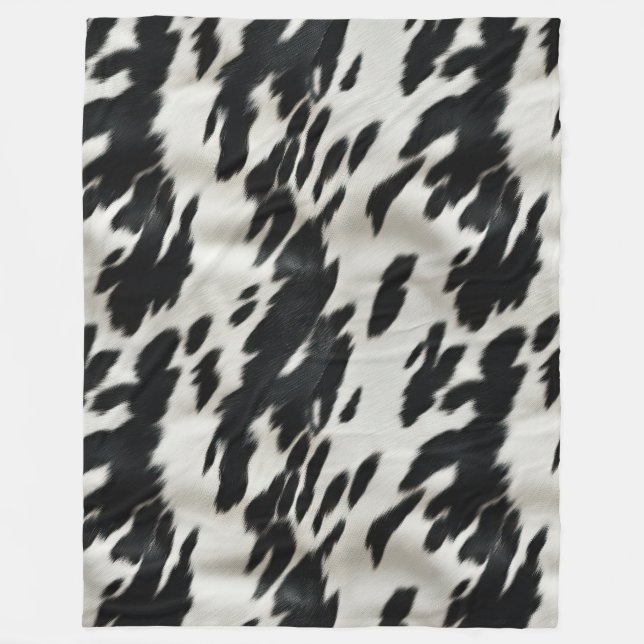 Western Farm Cowhide Fleece Blanket (Front)