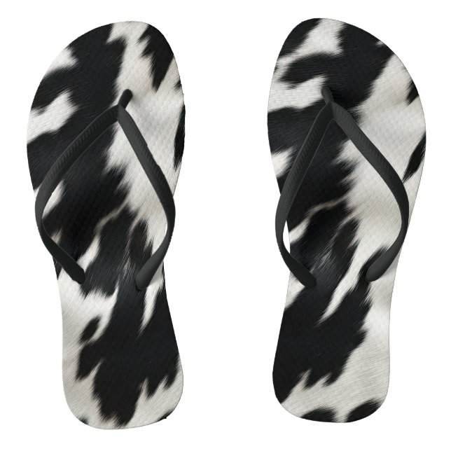 Western Farm Cowhide  Flip Flops (Footbed)